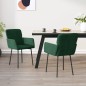 vidaXL Sillas de comedor 2 unidades terciopelo verde oscuro vidaXL Sillas de comedor 2 unidades terciopelo verde oscuro