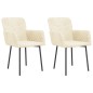 vidaXL Sillas de comedor 2 unidades terciopelo crema vidaXL Sillas de comedor 2 unidades terciopelo crema