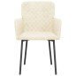 vidaXL Sillas de comedor 2 unidades terciopelo crema vidaXL Sillas de comedor 2 unidades terciopelo crema