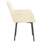 vidaXL Sillas de comedor 2 unidades terciopelo crema vidaXL Sillas de comedor 2 unidades terciopelo crema