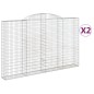 vidaXL Cestas de gaviones 2 uds forma de arco hierro 300x30x180/200 cm vidaXL Cestas de gaviones 2 uds forma de arco hierro 300x30x180/200 cm