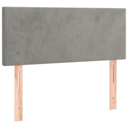 vidaXL Cabecero de terciopelo gris claro 90x5x78/88 cm