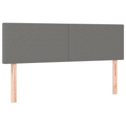 vidaXL Cabeceros 2 unidades tela gris oscuro 72x5x78/88 cm