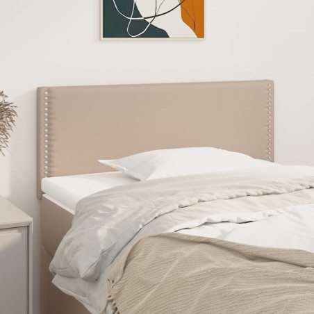vidaXL Cabecero de cuero sintético color capuchino 90x5x78/88 cm