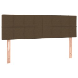 vidaXL Cabeceros 2 unidades tela marrón oscuro 72x5x78/88 cm