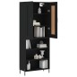 vidaXL Aparador alto madera contrachapada negro 69,5x34x180 cm vidaXL Aparador alto madera contrachapada negro 69,5x34x180 cm