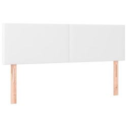 vidaXL Cabeceros 2 unidades cuero sintético blanco 72x5x78/88 cm