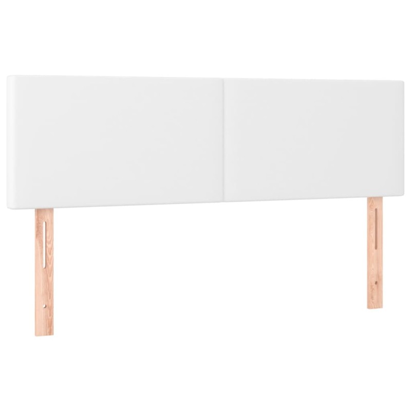 vidaXL Cabeceros 2 unidades cuero sintético blanco 72x5x78/88 cm vidaXL Cabeceros 2 unidades cuero sintético blanco 72x5x78/88 cm