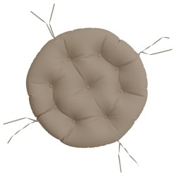 vidaXL Cojín redondo tela Oxford gris taupe Ø 60x11 cm