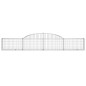 vidaXL Cestas de gaviones 12 uds forma de arco hierro 300x30x40/60 cm vidaXL Cestas de gaviones 12 uds forma de arco hierro 300x30x40/60 cm