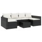 vidaXL Set de muebles de jardín 2 pzas y cojines ratán sintético negro vidaXL Set de muebles de jardín 2 pzas y cojines ratán sintético negro
