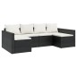 vidaXL Set de muebles de jardín 2 pzas y cojines ratán sintético negro vidaXL Set de muebles de jardín 2 pzas y cojines ratán sintético negro