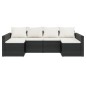 vidaXL Set de muebles de jardín 2 pzas y cojines ratán sintético negro vidaXL Set de muebles de jardín 2 pzas y cojines ratán sintético negro