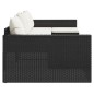 vidaXL Set de muebles de jardín 2 pzas y cojines ratán sintético negro vidaXL Set de muebles de jardín 2 pzas y cojines ratán sintético negro