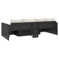 vidaXL Set de muebles de jardín 2 pzas y cojines ratán sintético negro vidaXL Set de muebles de jardín 2 pzas y cojines ratán sintético negro