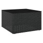 vidaXL Set de muebles de jardín 2 pzas y cojines ratán sintético negro vidaXL Set de muebles de jardín 2 pzas y cojines ratán sintético negro