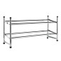 HI Zapatero de 2 alturas cromado 62-117x23x36 cm HI Zapatero de 2 alturas cromado 62-117x23x36 cm