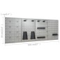 vidaXL Banco de trabajo con cuatro paneles de pared y dos armarios vidaXL Banco de trabajo con cuatro paneles de pared y dos armarios