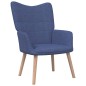 vidaXL Silla de relajación con reposapiés tela azul vidaXL Silla de relajación con reposapiés tela azul