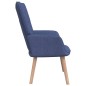 vidaXL Silla de relajación con reposapiés tela azul vidaXL Silla de relajación con reposapiés tela azul