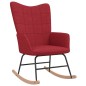 vidaXL Silla mecedora con reposapiés tela rojo tinto vidaXL Silla mecedora con reposapiés tela rojo tinto