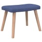 vidaXL Silla de relajación con reposapiés tela azul vidaXL Silla de relajación con reposapiés tela azul