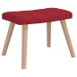 vidaXL Silla mecedora con reposapiés tela rojo tinto vidaXL Silla mecedora con reposapiés tela rojo tinto
