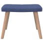 vidaXL Silla de relajación con reposapiés tela azul vidaXL Silla de relajación con reposapiés tela azul