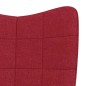 vidaXL Silla mecedora con reposapiés tela rojo tinto vidaXL Silla mecedora con reposapiés tela rojo tinto