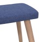vidaXL Silla de relajación con reposapiés tela azul vidaXL Silla de relajación con reposapiés tela azul