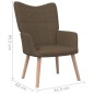 vidaXL Sillón de relax de tela marrón vidaXL Sillón de relax de tela marrón