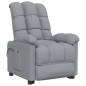 vidaXL Sillón de masaje eléctrico tela gris claro vidaXL Sillón de masaje eléctrico tela gris claro