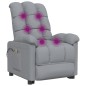 vidaXL Sillón de masaje eléctrico tela gris claro vidaXL Sillón de masaje eléctrico tela gris claro