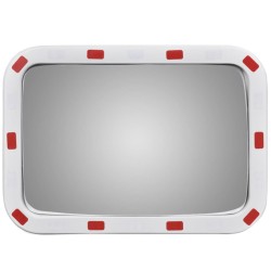 vidaXL Espejo de tráfico convexo rectangular con reflectores 40 x 60cm