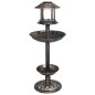 vidaXL Bebedero decorativo para pájaros con luces LED solares plástico vidaXL Bebedero decorativo para pájaros con luces LED solares plástico