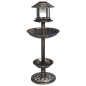 vidaXL Bebedero decorativo para pájaros con luces LED solares plástico vidaXL Bebedero decorativo para pájaros con luces LED solares plástico