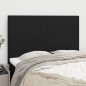 vidaXL Cabeceros 4 unidades tela negro 72x5x78/88 cm