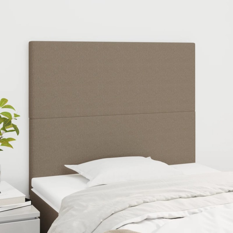 vidaXL Cabeceros 2 unidades de tela gris taupe 100x5x78/88 cm vidaXL Cabeceros 2 unidades de tela gris taupe 100x5x78/88 cm