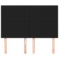 vidaXL Cabeceros 4 unidades tela negro 72x5x78/88 cm