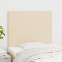vidaXL Cabeceros 2 unidades de tela color crema 80x5x78/88 cm
