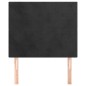 vidaXL Cabeceros 2 unidades de terciopelo negro 90x5x78/88 cm