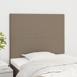 vidaXL Cabeceros 2 unidades de tela gris taupe 90x5x78/88 cm