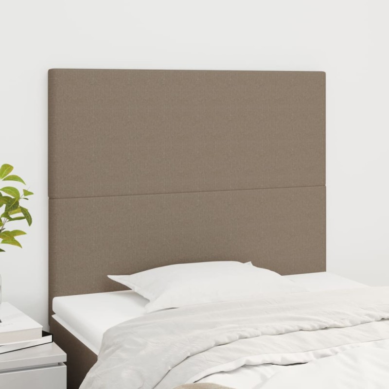 vidaXL Cabeceros 2 unidades de tela gris taupe 90x5x78/88 cm vidaXL Cabeceros 2 unidades de tela gris taupe 90x5x78/88 cm