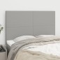 vidaXL Cabeceros 4 unidades tela gris claro 72x5x78/88 cm vidaXL Cabeceros 4 unidades tela gris claro 72x5x78/88 cm