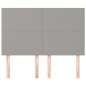 vidaXL Cabeceros 4 unidades tela gris claro 72x5x78/88 cm vidaXL Cabeceros 4 unidades tela gris claro 72x5x78/88 cm