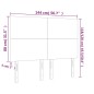 vidaXL Cabeceros 4 unidades tela gris claro 72x5x78/88 cm vidaXL Cabeceros 4 unidades tela gris claro 72x5x78/88 cm
