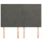vidaXL Cabeceros 4 unidades terciopelo gris oscuro 72x5x78/88 cm vidaXL Cabeceros 4 unidades terciopelo gris oscuro 72x5x78/88 cm