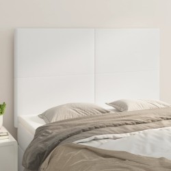 vidaXL Cabeceros 4 unidades cuero sintético blanco 72x5x78/88 cm