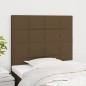 vidaXL Cabeceros 2 unidades de tela marrón oscuro 80x5x78/88 cm vidaXL Cabeceros 2 unidades de tela marrón oscuro 80x5x78/88 cm