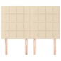 vidaXL Cabeceros 4 unidades tela color crema 72x5x78/88 cm vidaXL Cabeceros 4 unidades tela color crema 72x5x78/88 cm